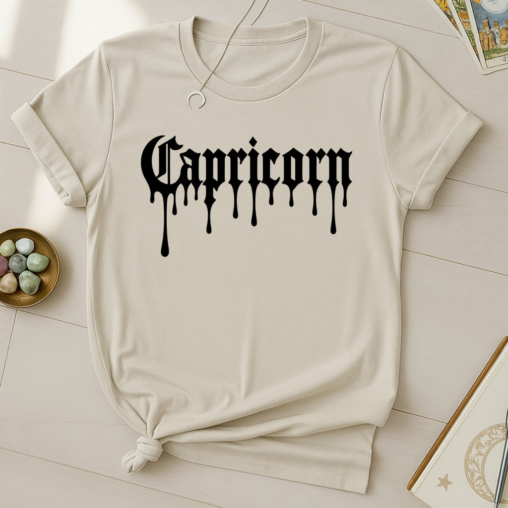Capricorn Ink Drip T-Shirt