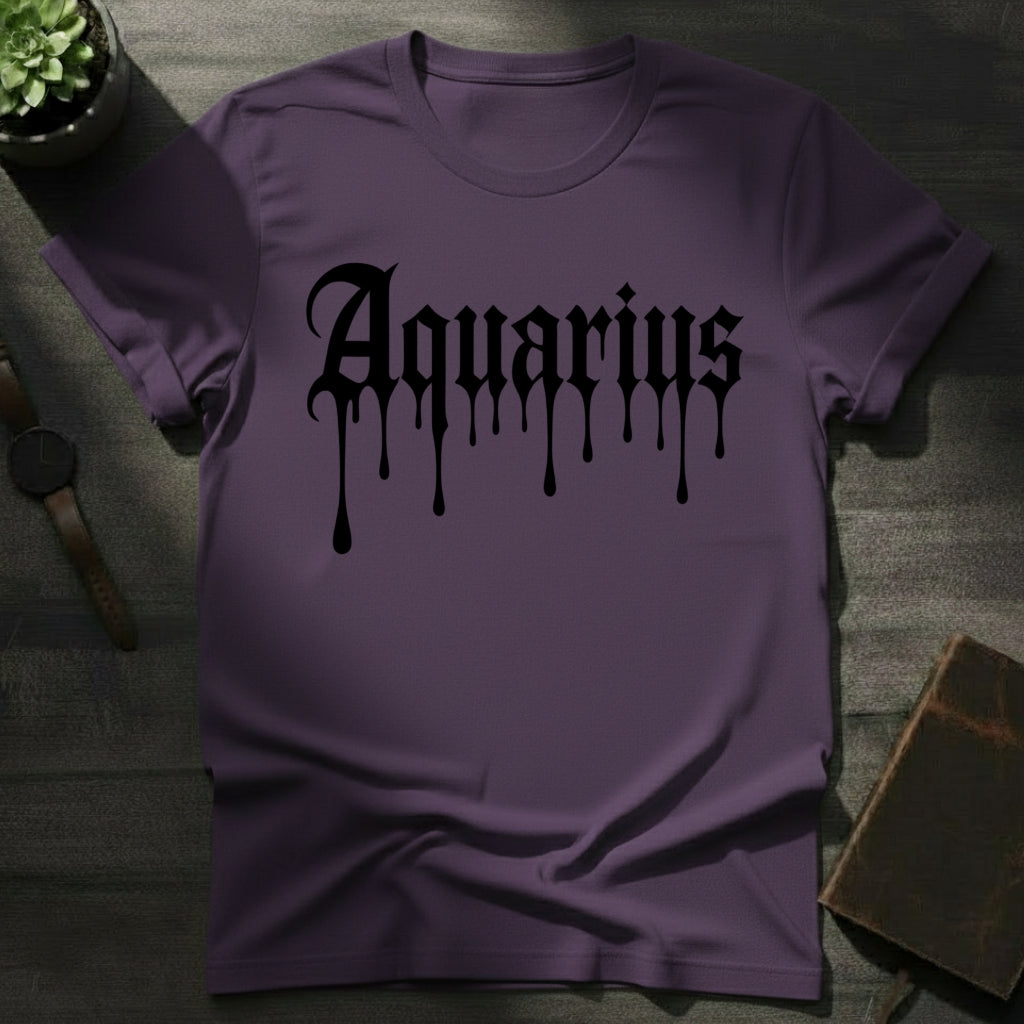 Aquarius Ink Drip T-Shirt