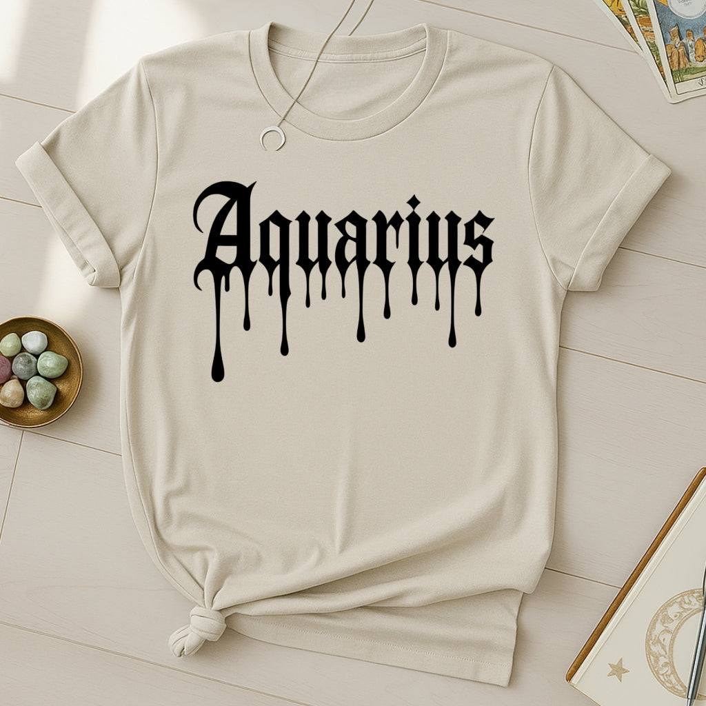 Aquarius Ink Drip T-Shirt