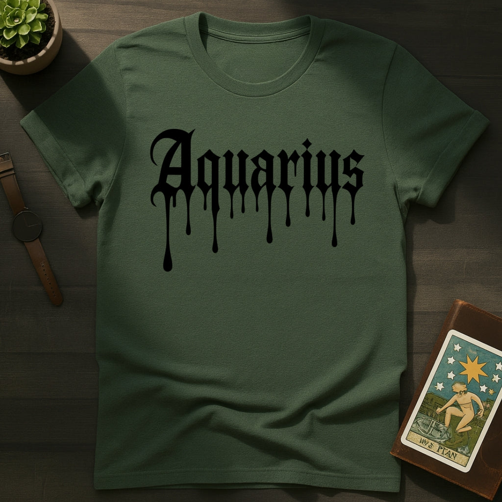 Aquarius Ink Drip T-Shirt