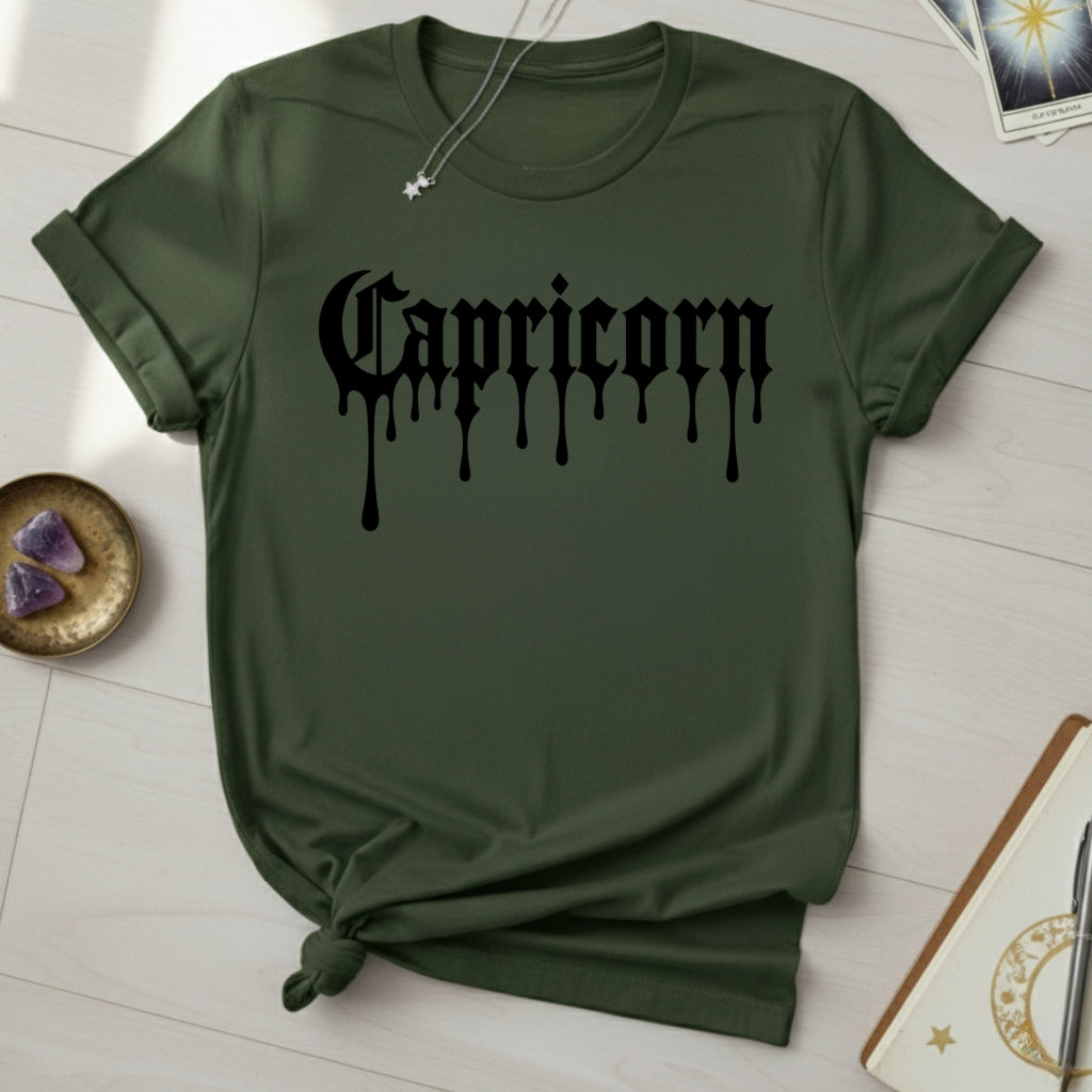 Capricorn Ink Drip T-Shirt