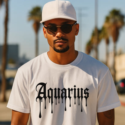 Aquarius Ink Drip T-Shirt