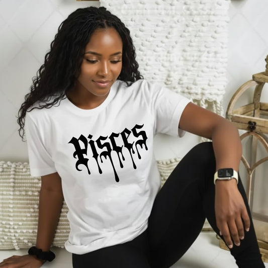 Pisces Ink Drip T-Shirt