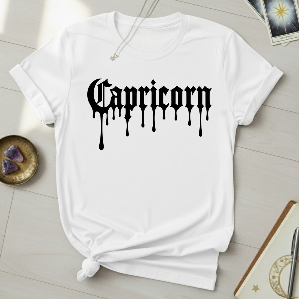 Capricorn Ink Drip T-Shirt