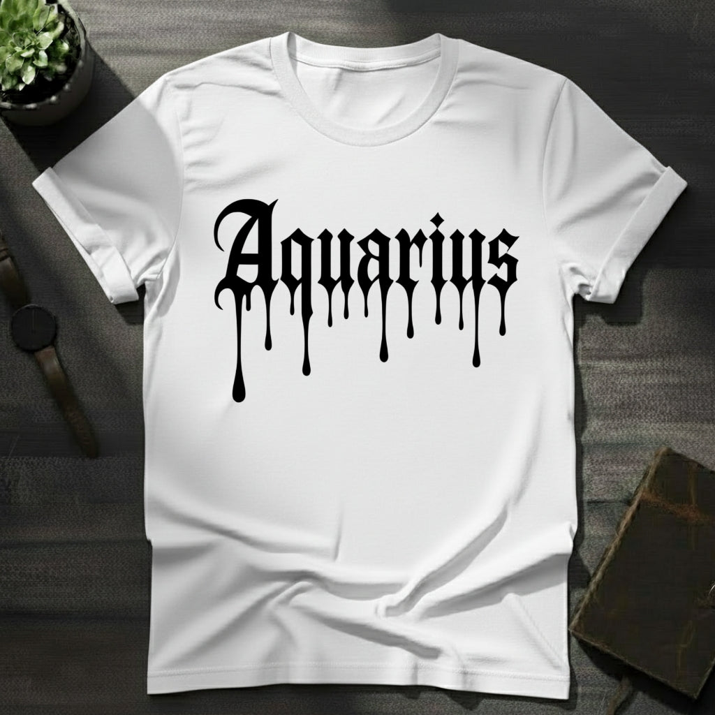 Aquarius Ink Drip T-Shirt